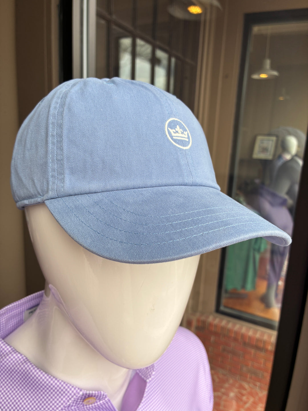 Peter Millar Whitaker Washed Twill Hat Lake Murray Dam Towers: Astral Blue