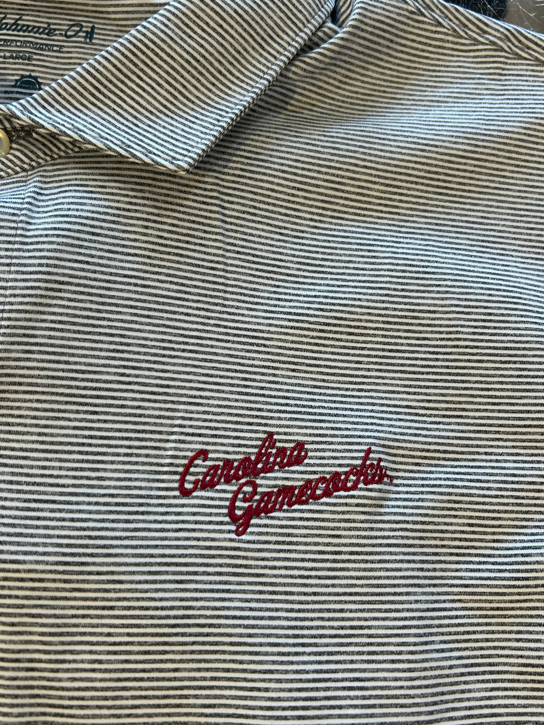 Johnnie-O University of South Carolina "Vault Logo" Lyndon Polo: Charcoal