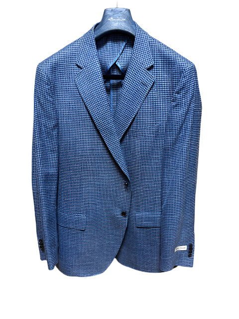 Peter Millar Blue Houndstooth Harrison Sport Coat