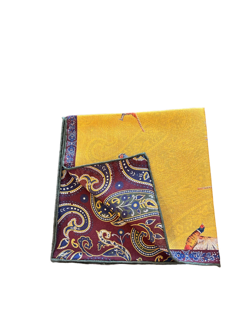 Seaward and Stearn Gold Pheasants Pocket Square