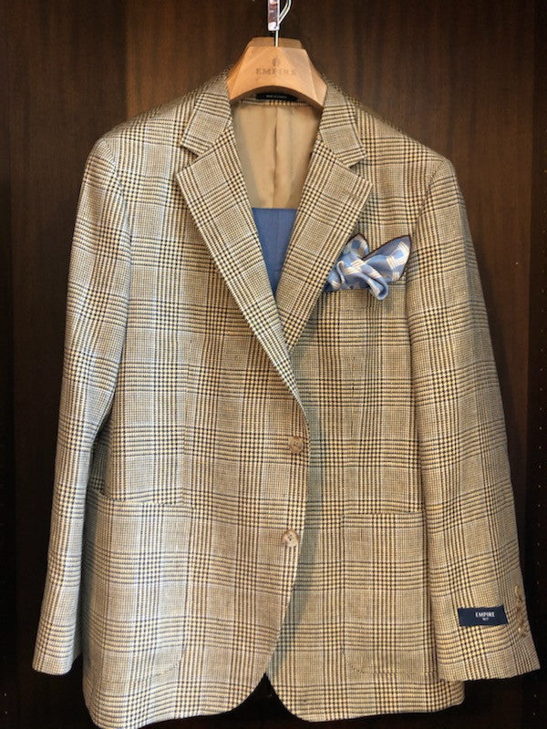 Empire Khaki/Blue Plaid Sportcoat