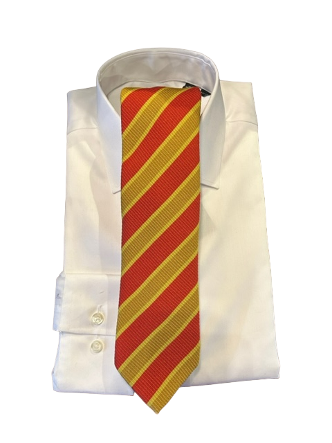 Seaward and Stearn Red/Gold Stripe Tie