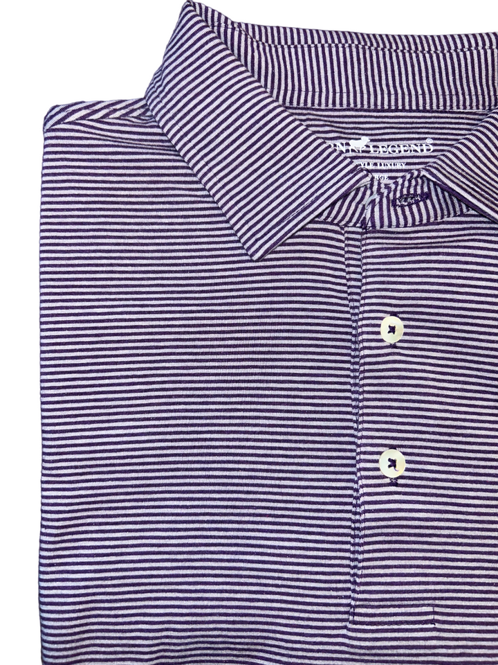 Horn Legend Cotton Mini Stripe: Purple/Grey