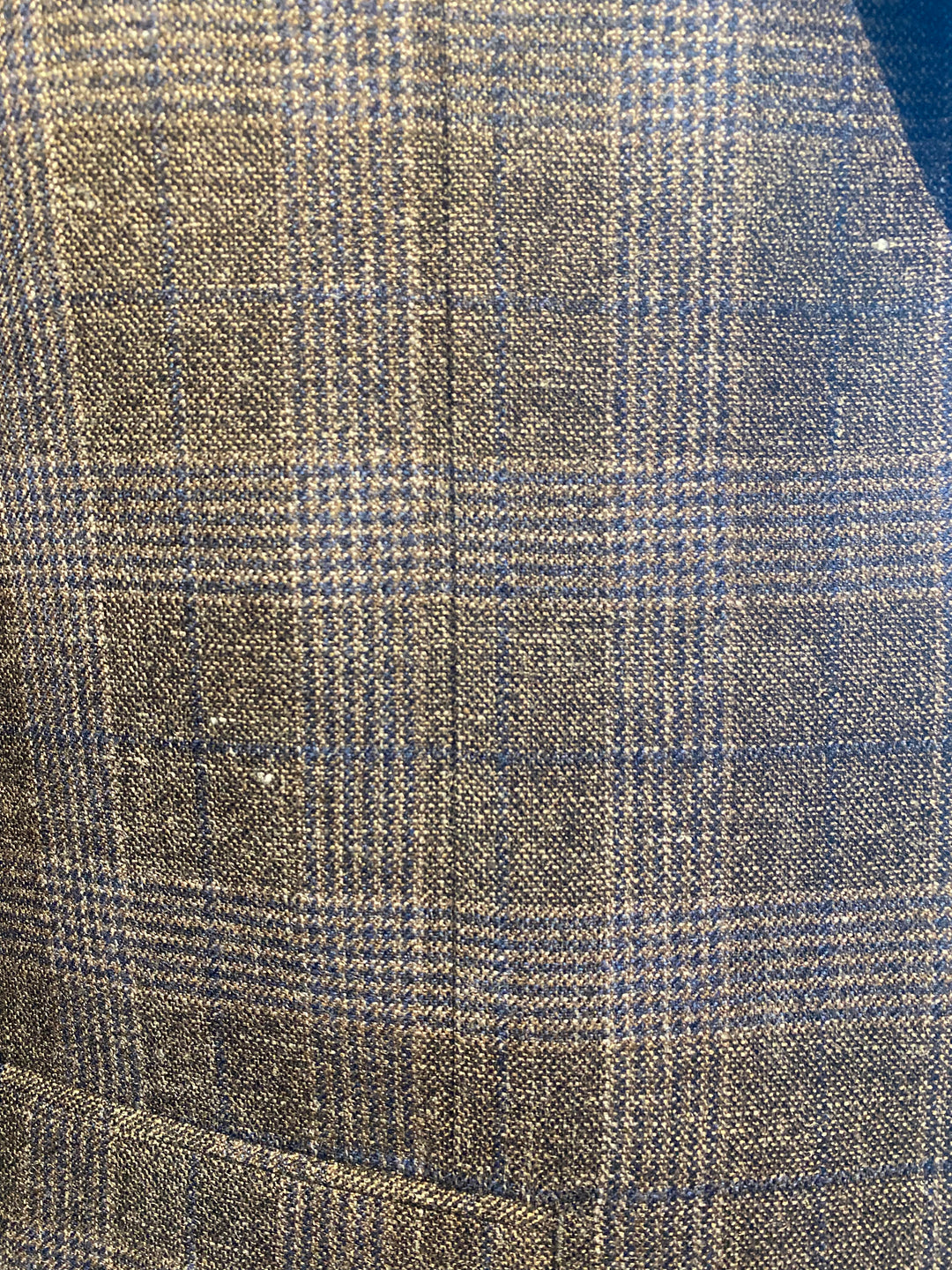 MaxDavoli by MaxMan Brown and Blue Plaid Soft Coat