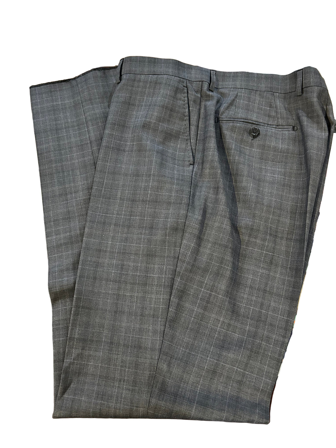 MaxDavoli Charcoal Plaid Dress Pants MaxDavoli Charcoal Plaid Dress Pants