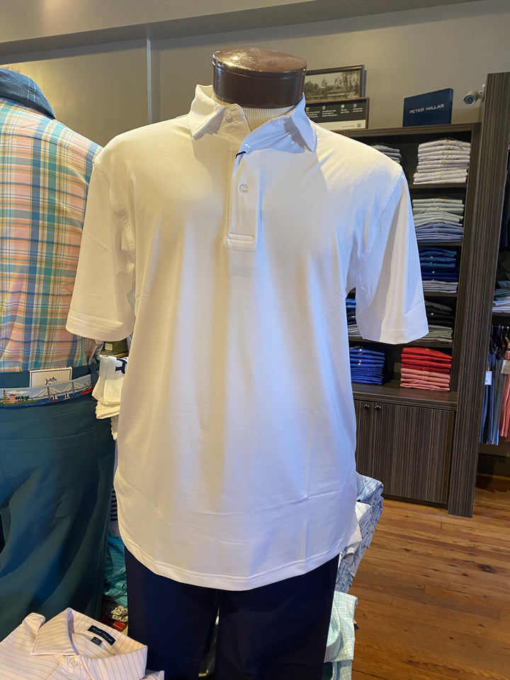 Craig Reagin Solid Polo: White