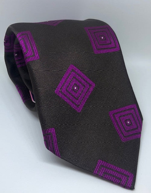 Seaward and Stearn Floating Square Tie - Brown