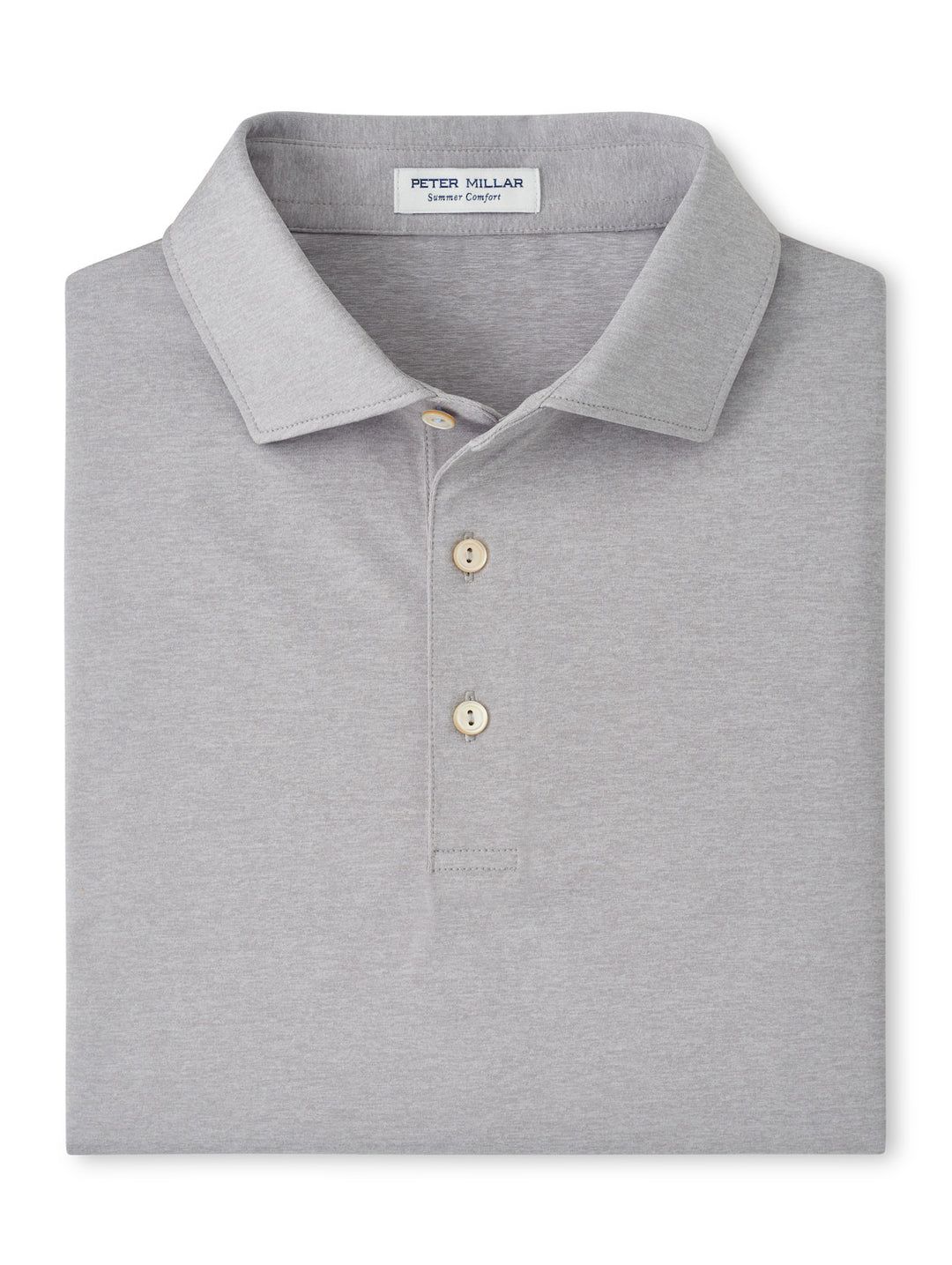 Peter Millar Solid Performance Jersey Polo: Gale Grey
