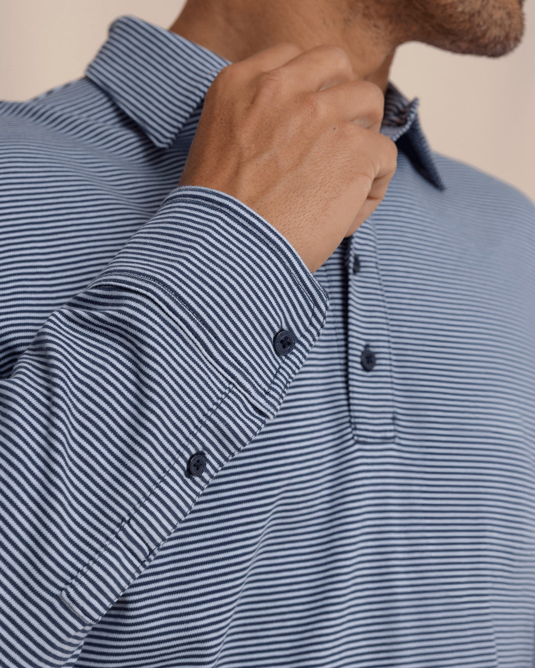 Southern Tide Sandy Kay Popover Sportshirt: Dress Blue