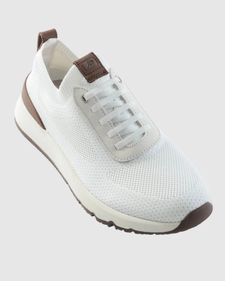 Johnnie-O Prima Knit Mesh Sneaker: White