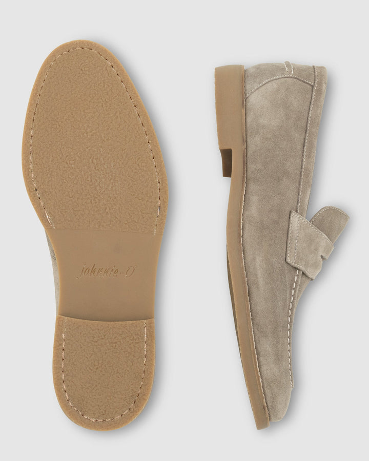 Johnnie-O J-Flex Suede Penny Loafer: Sand