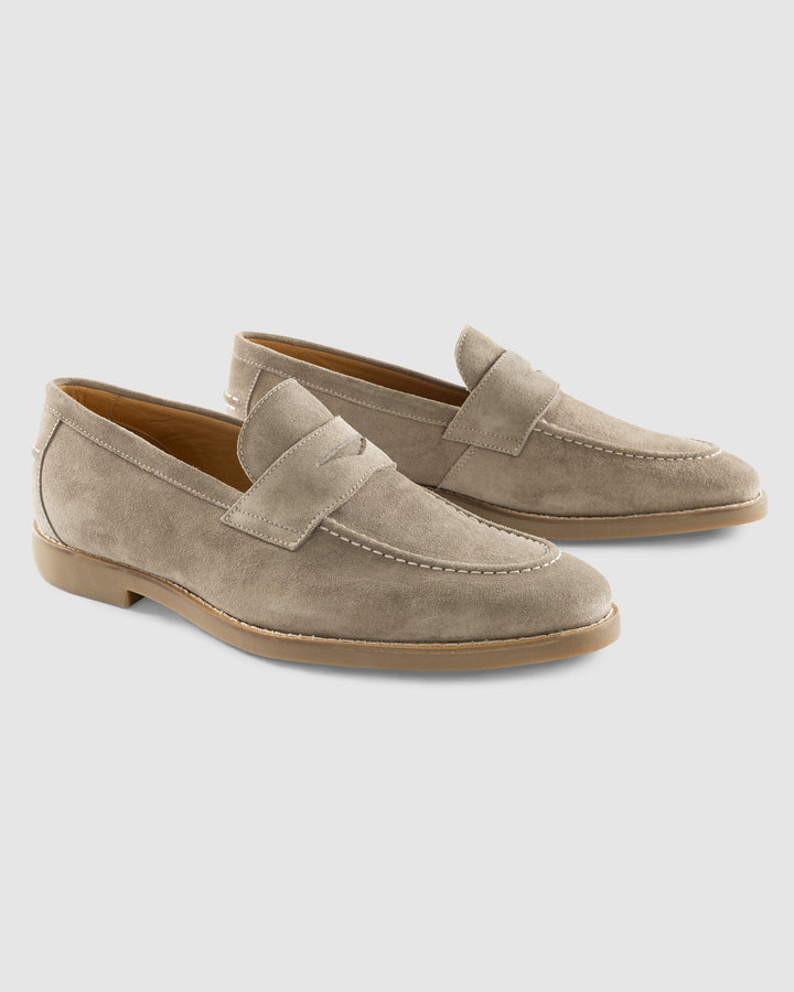 Johnnie-O J-Flex Suede Penny Loafer: Sand