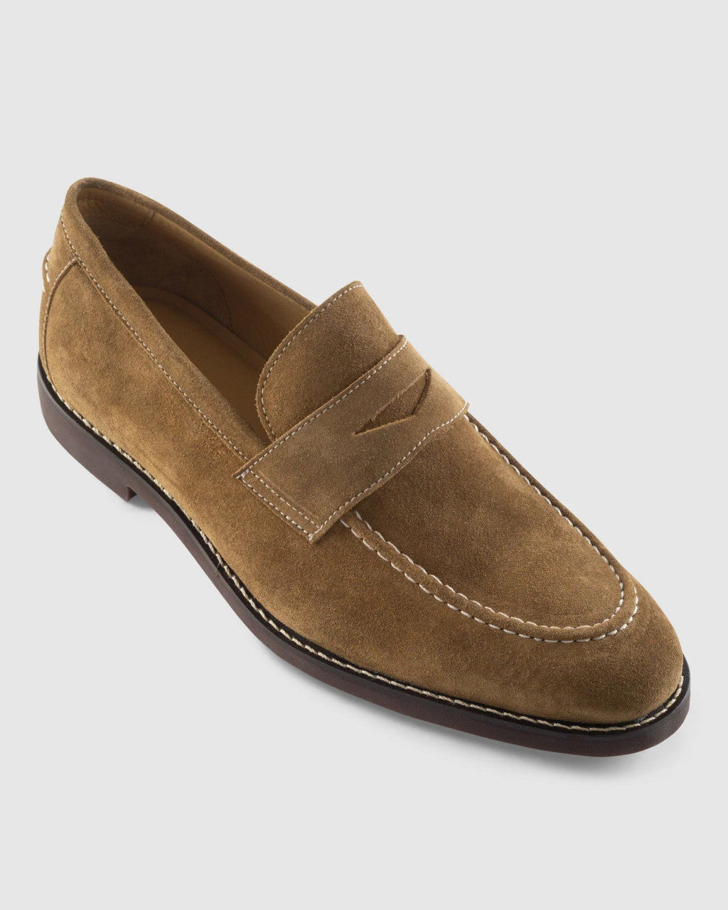 Johnnie-O J-Flex Suede Penny Loafer: Whiskey