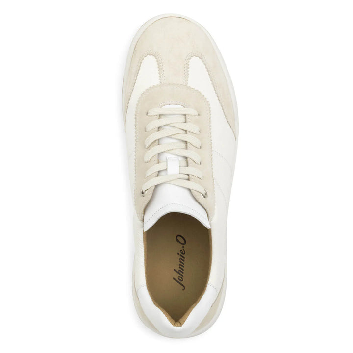 Johnnie-O Sure Shot Sneaker: White/Tan