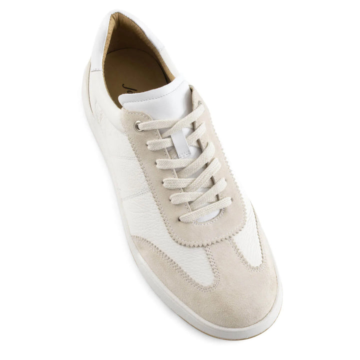 Johnnie-O Sure Shot Sneaker: White/Tan