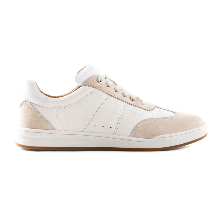 Johnnie-O Sure Shot Sneaker: White/Tan