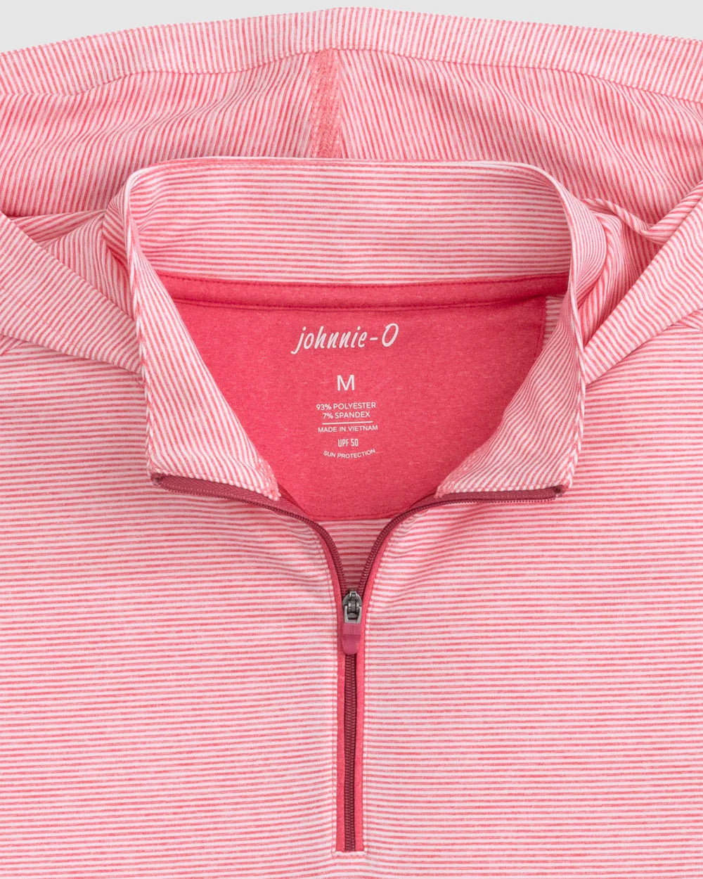 Johnnie-O Hybrid Performance 1/4 Zip Hoodie: Azalea