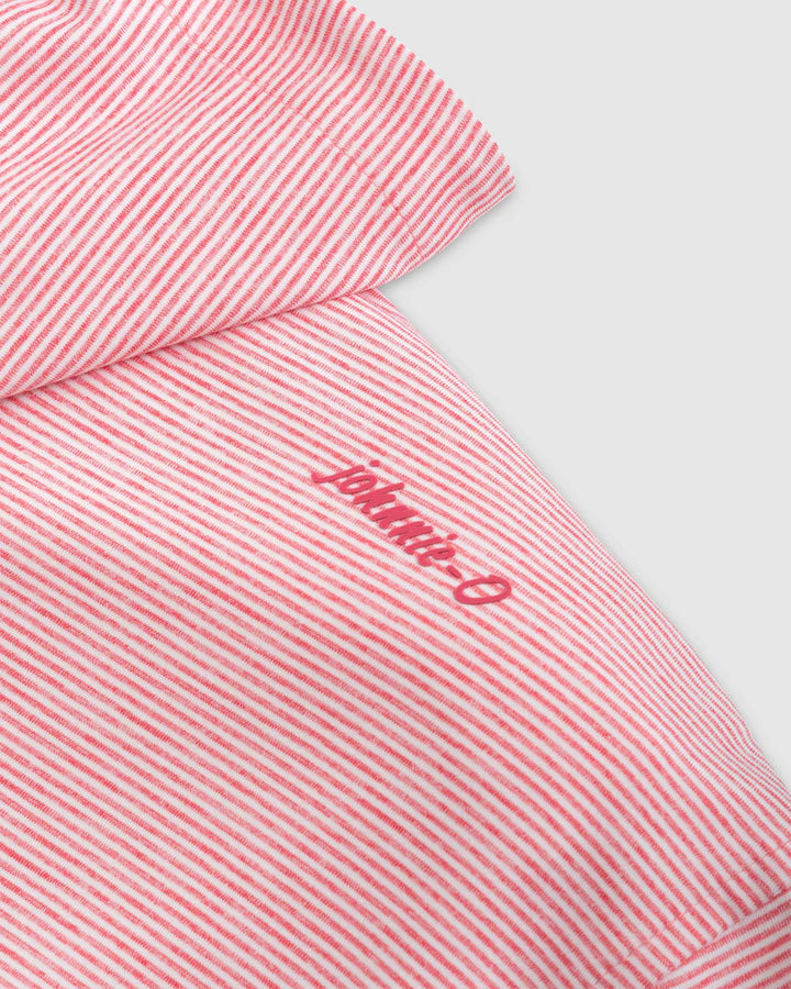 Johnnie-O Hybrid Performance 1/4 Zip Hoodie: Azalea