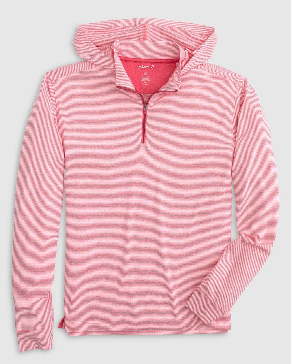 Johnnie-O Hybrid Performance 1/4 Zip Hoodie: Azalea