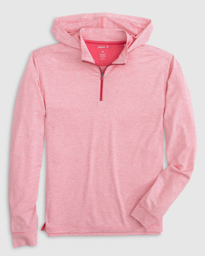 Johnnie-O Hybrid Performance 1/4 Zip Hoodie: Azalea