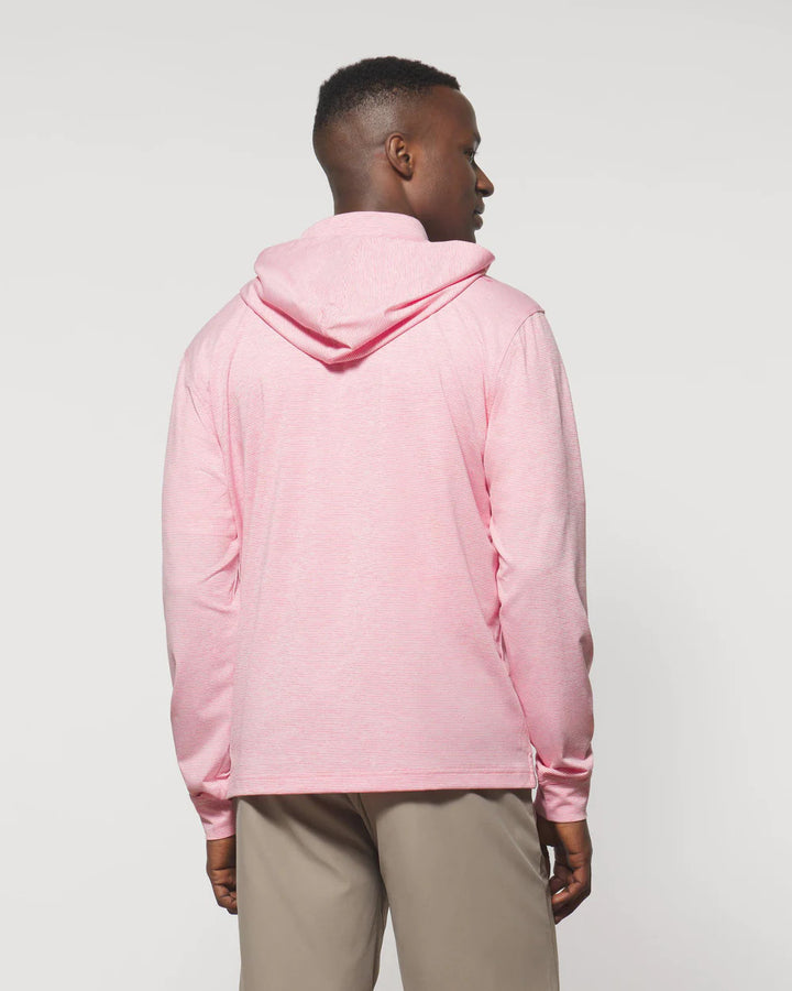 Johnnie-O Hybrid Performance 1/4 Zip Hoodie: Azalea