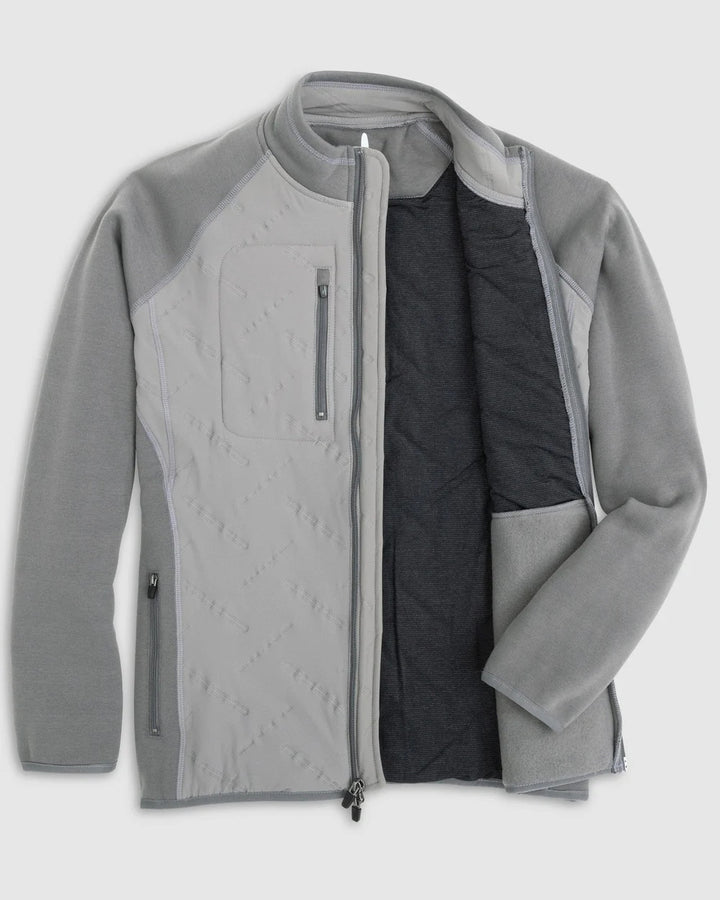 Johnnie-O Mario Mixed Media Jacket: Charcoal