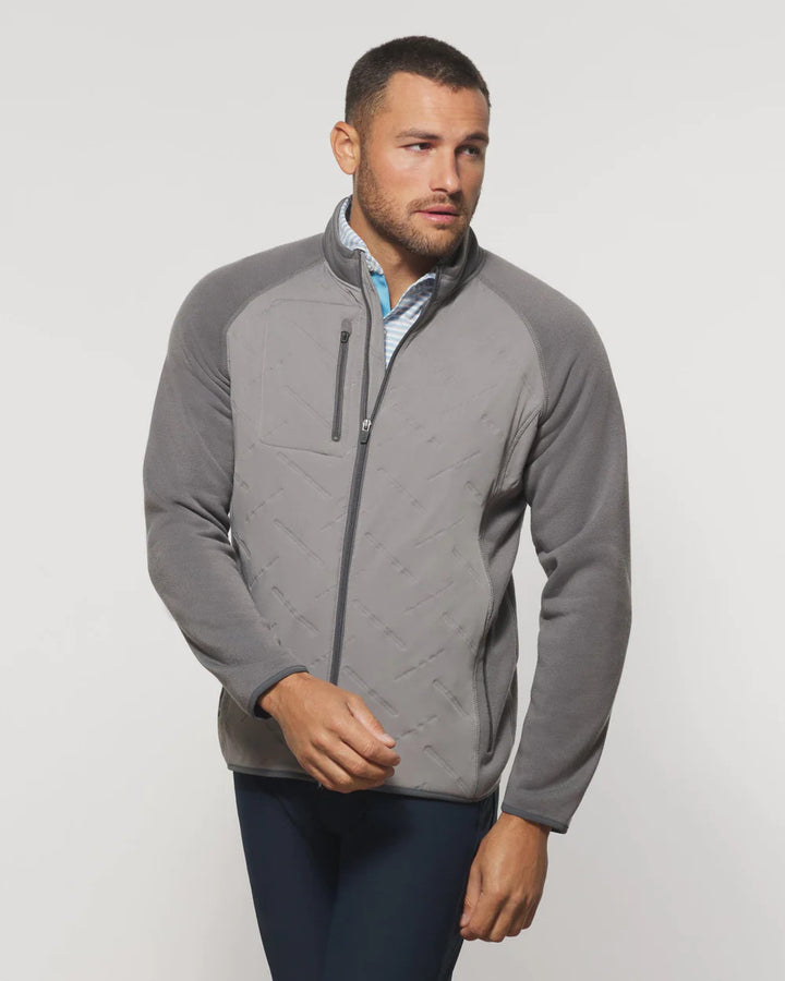 Johnnie-O Mario Mixed Media Jacket: Charcoal
