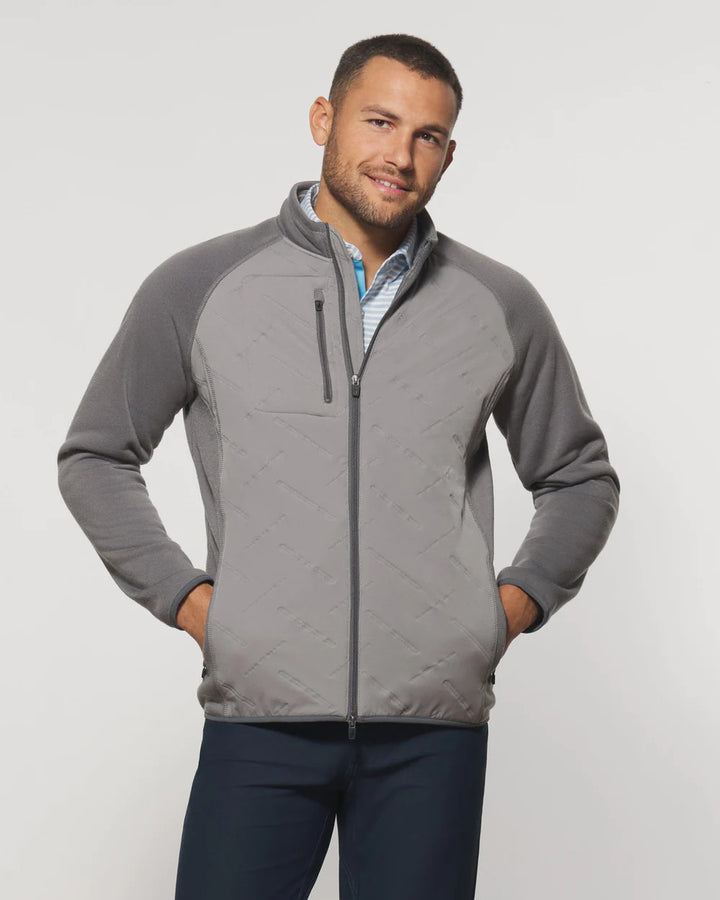 Johnnie-O Mario Mixed Media Jacket: Charcoal