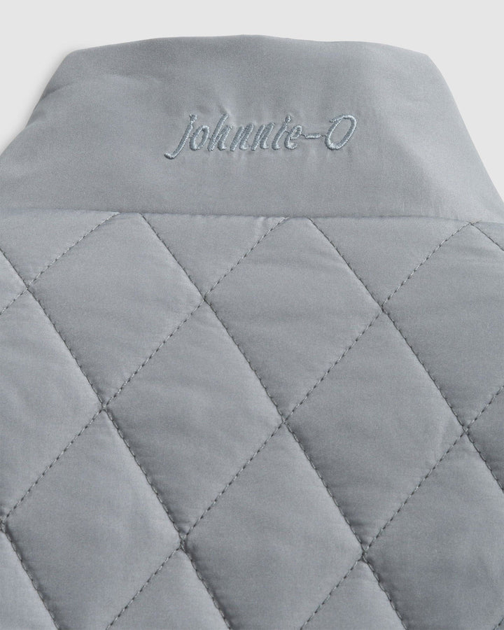 Johnnie-O Juno Quilted Snap Jacket: Concrete
