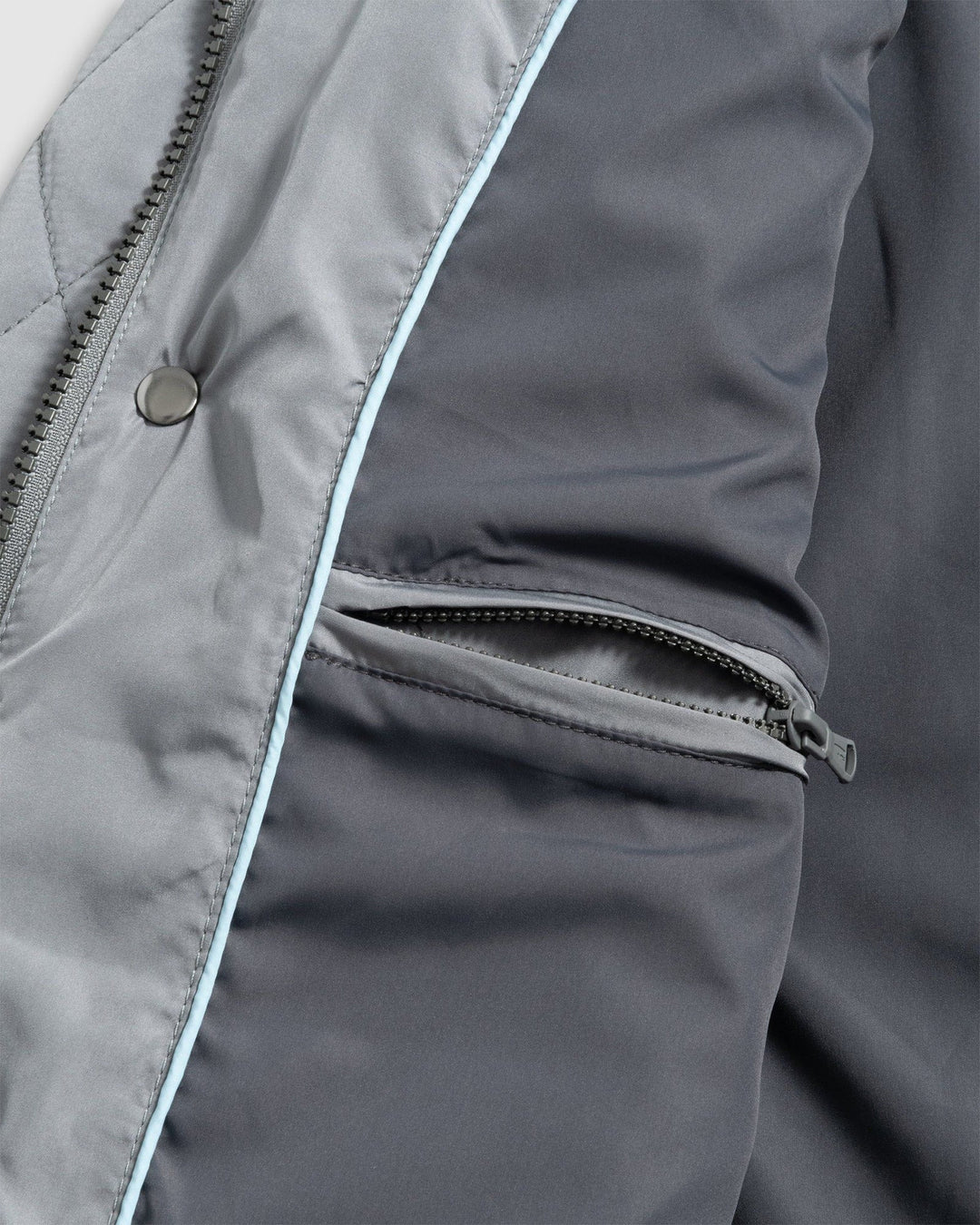 Johnnie-O Juno Quilted Snap Jacket: Concrete