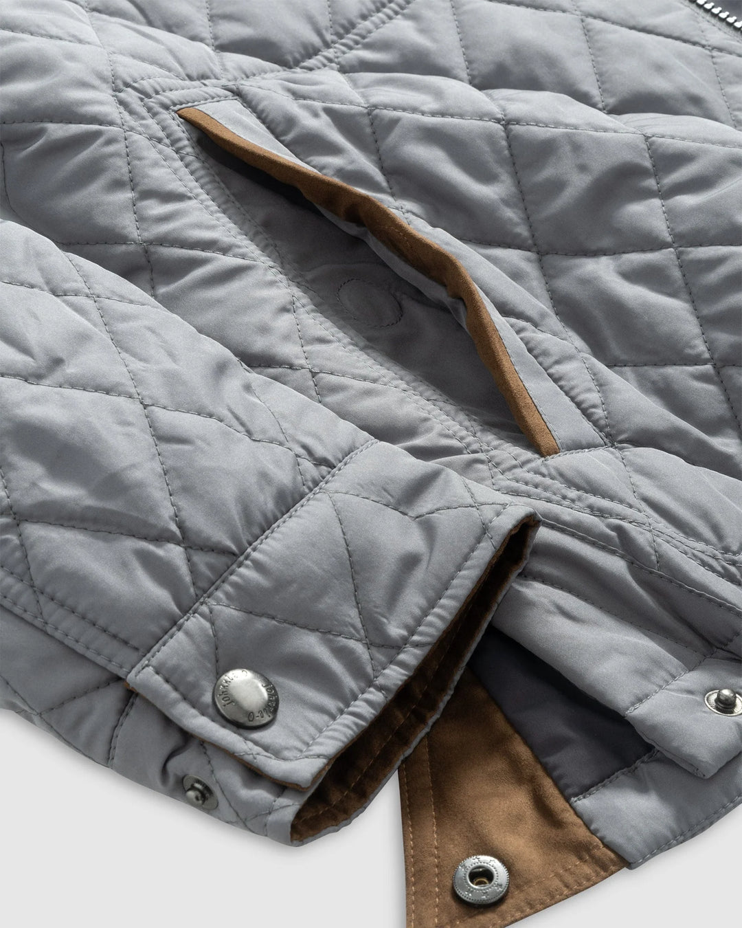 Johnnie-O Juno Quilted Snap Jacket: Concrete