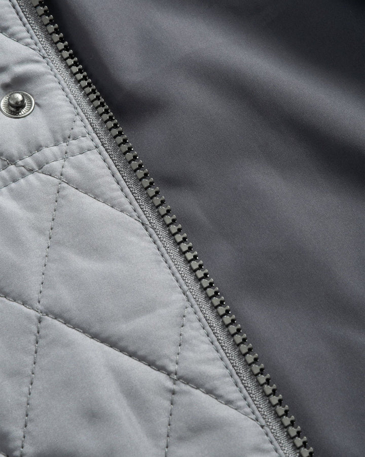 Johnnie-O Juno Quilted Snap Jacket: Concrete