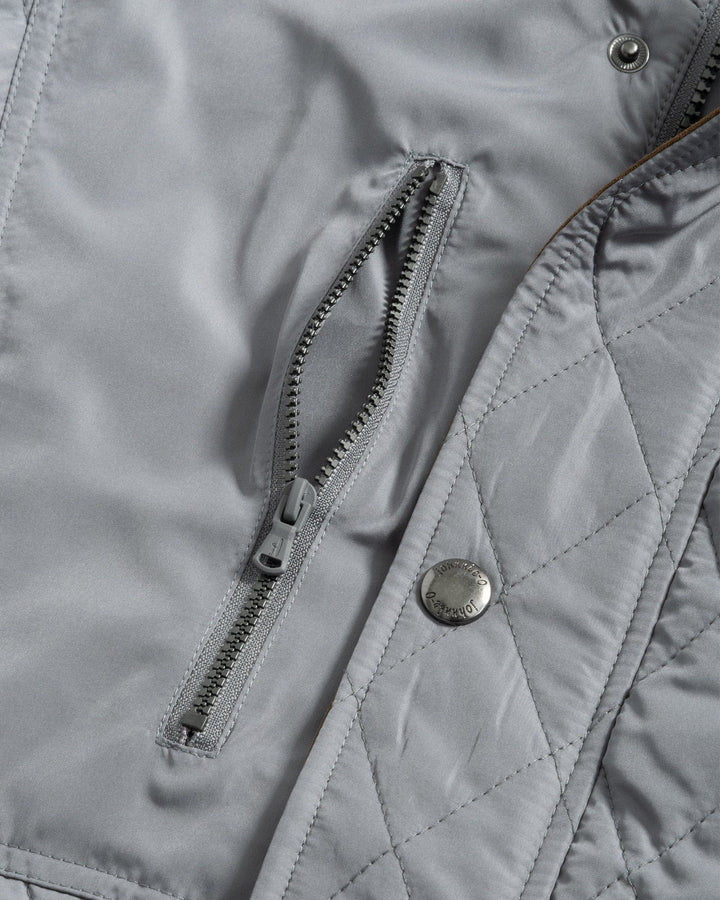 Johnnie-O Juno Quilted Snap Jacket: Concrete
