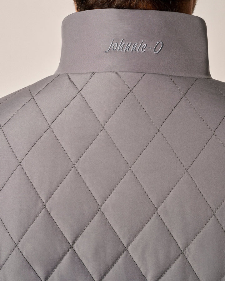 Johnnie-O Juno Quilted Snap Jacket: Concrete