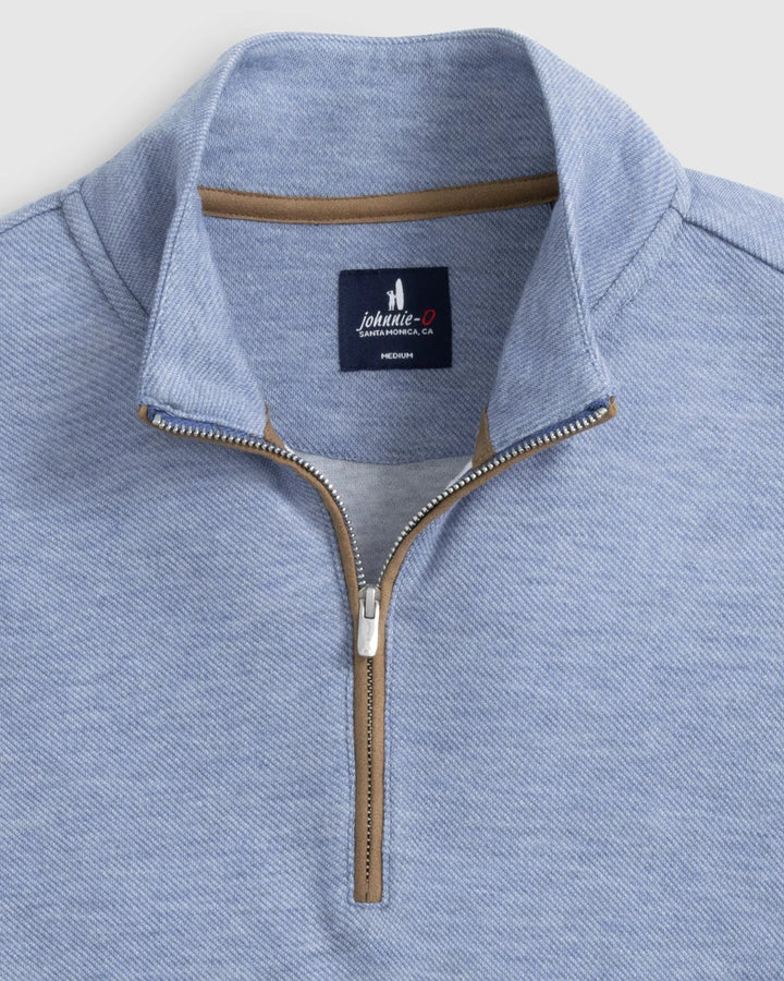 Johnnie-O Carlson Merino 1/4 Zip Pullover: Laguna Blue