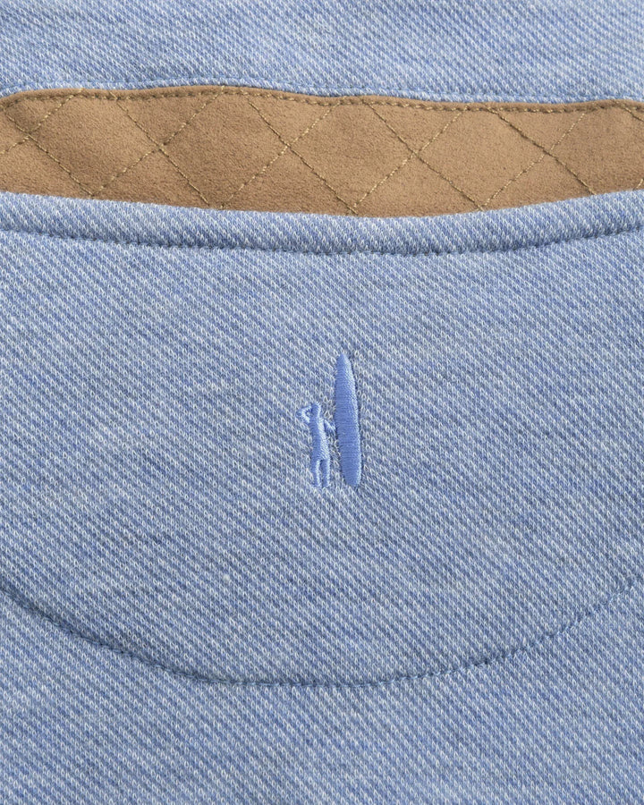 Johnnie-O Carlson Merino 1/4 Zip Pullover: Laguna Blue