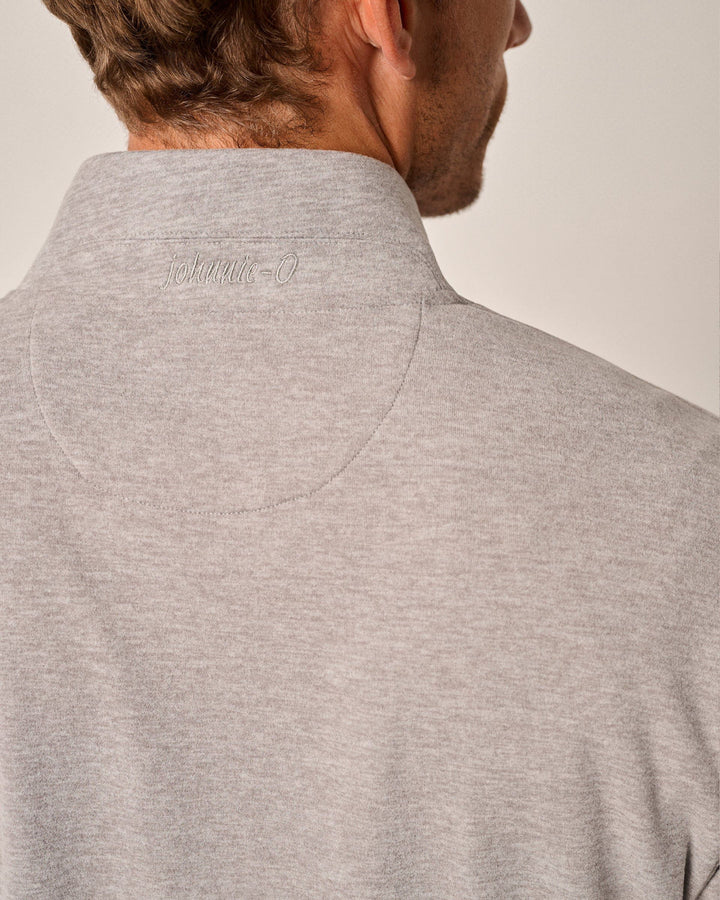 Johnnie-O Castro 1/4 Zip Pullover: Light Gray