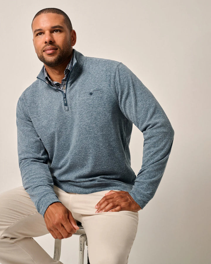 Johnnie-O Castro 1/4 Zip Pullover: Sport Navy