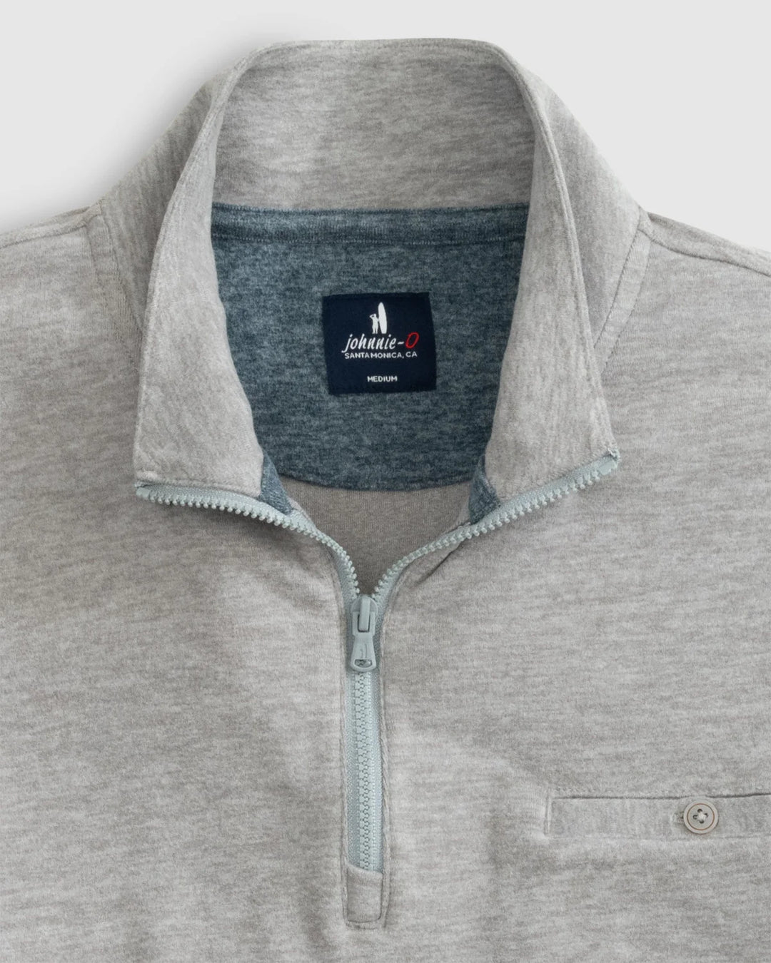 Johnnie-O Castro 1/4 Zip Pullover: Light Gray