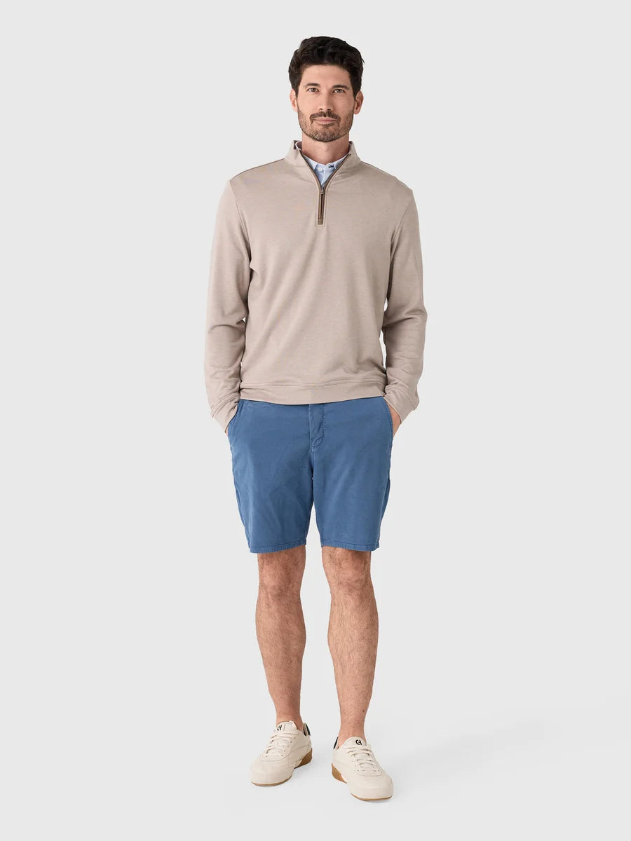 Johnnie-O Tahoe Quarter-Zip Pullover: Taupe