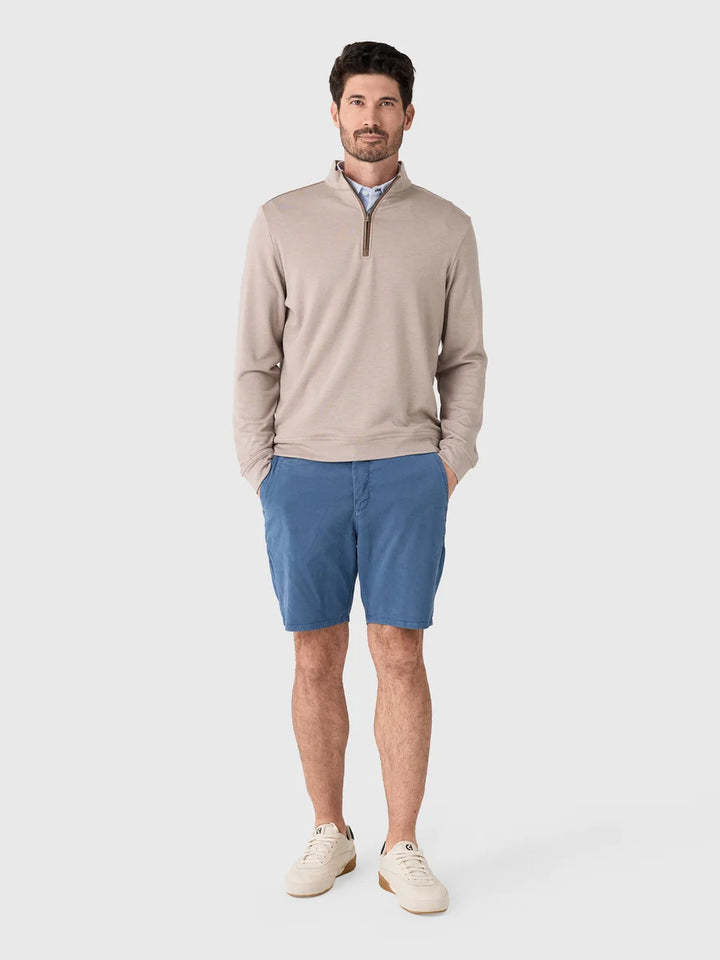 Johnnie-O Tahoe Quarter-Zip Pullover: Taupe