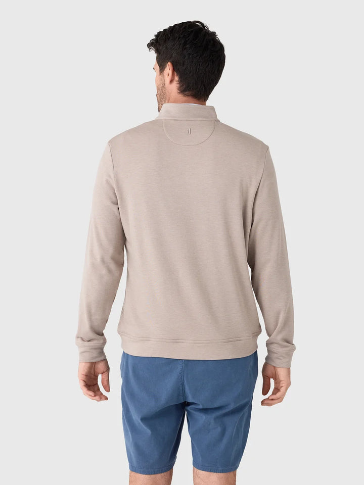 Johnnie-O Tahoe Quarter-Zip Pullover: Taupe