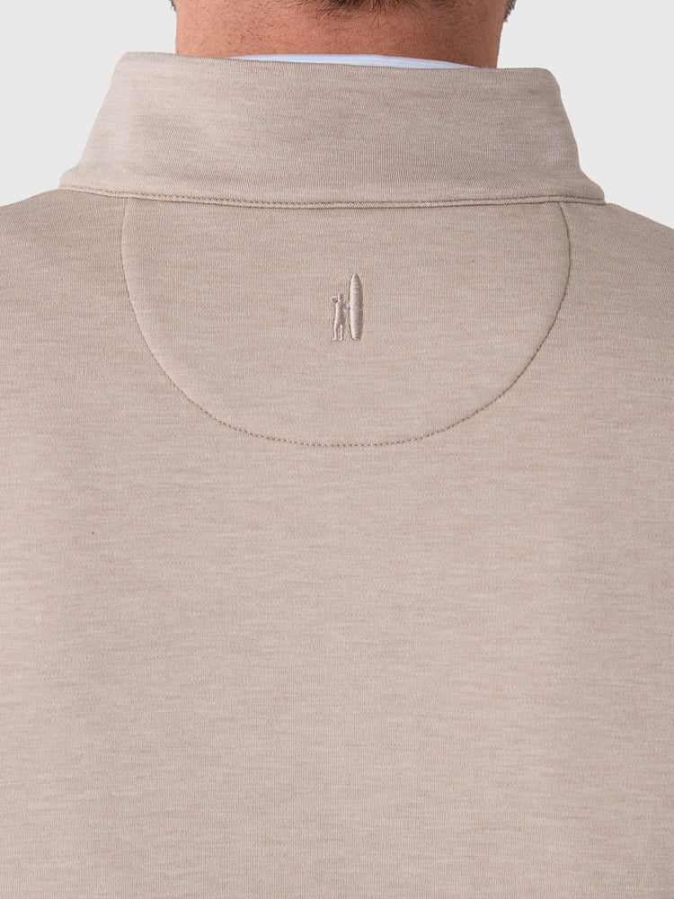 Johnnie-O Tahoe Quarter-Zip Pullover: Taupe