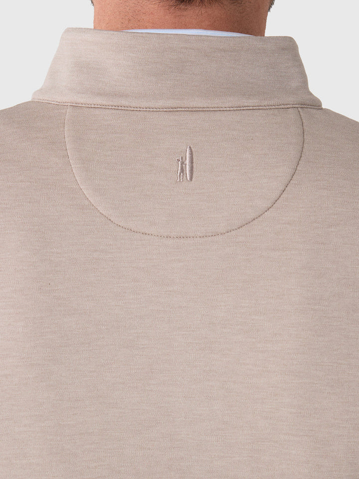 Johnnie-O Tahoe Quarter-Zip Pullover: Taupe
