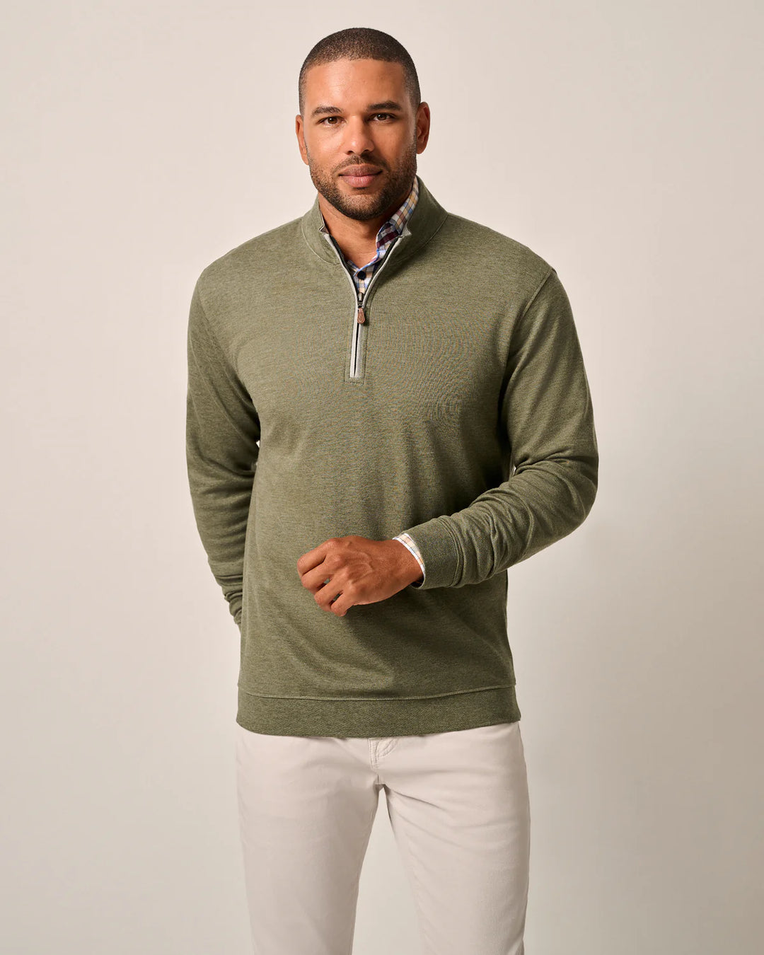 Johnnie-O The Sully 1/4 Zip Pullover: Sequoia