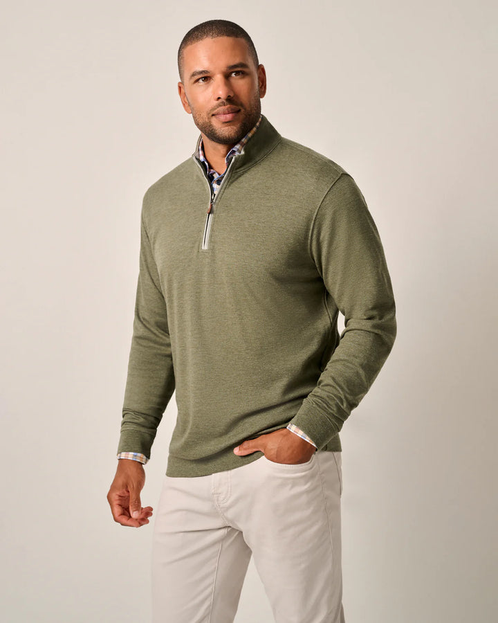 Johnnie-O The Sully 1/4 Zip Pullover: Sequoia