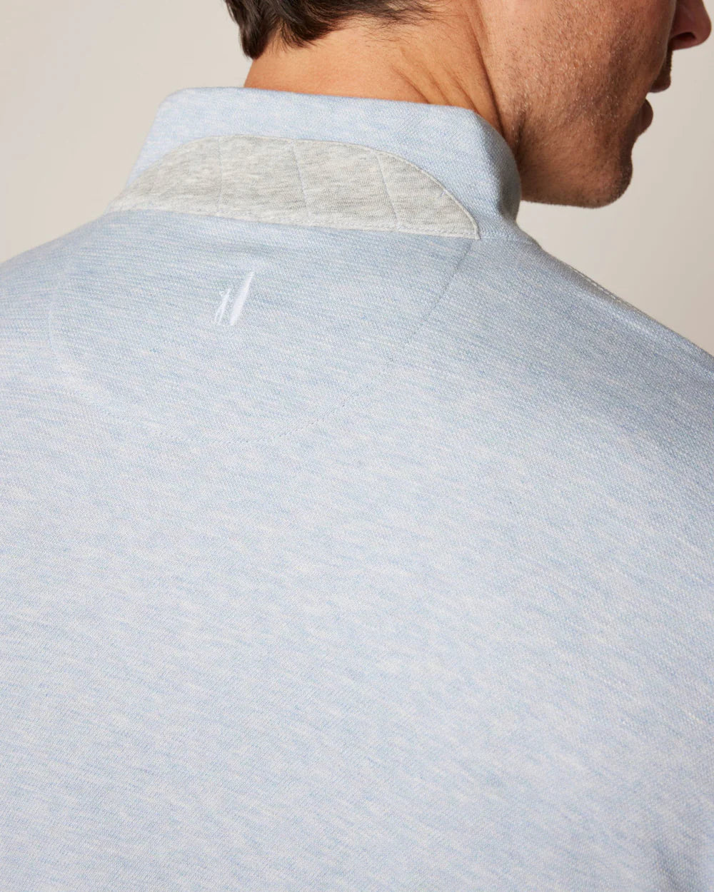 Johnnie-O Hanks Lightweight Textured 1/4 Zip Pullover: Maliblu