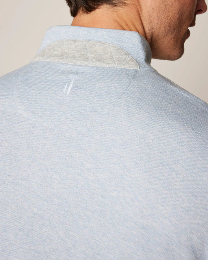 Johnnie-O Hanks Lightweight Textured 1/4 Zip Pullover: Maliblu