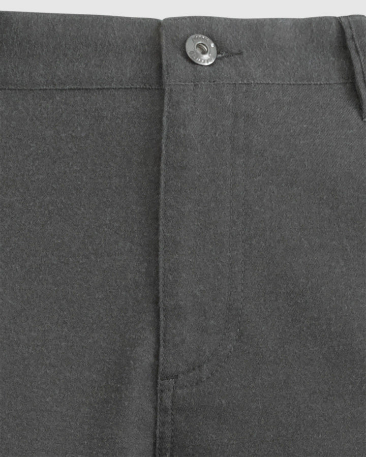 Johnnie-O London Brushed Twill Flannel Pant: Charcoal