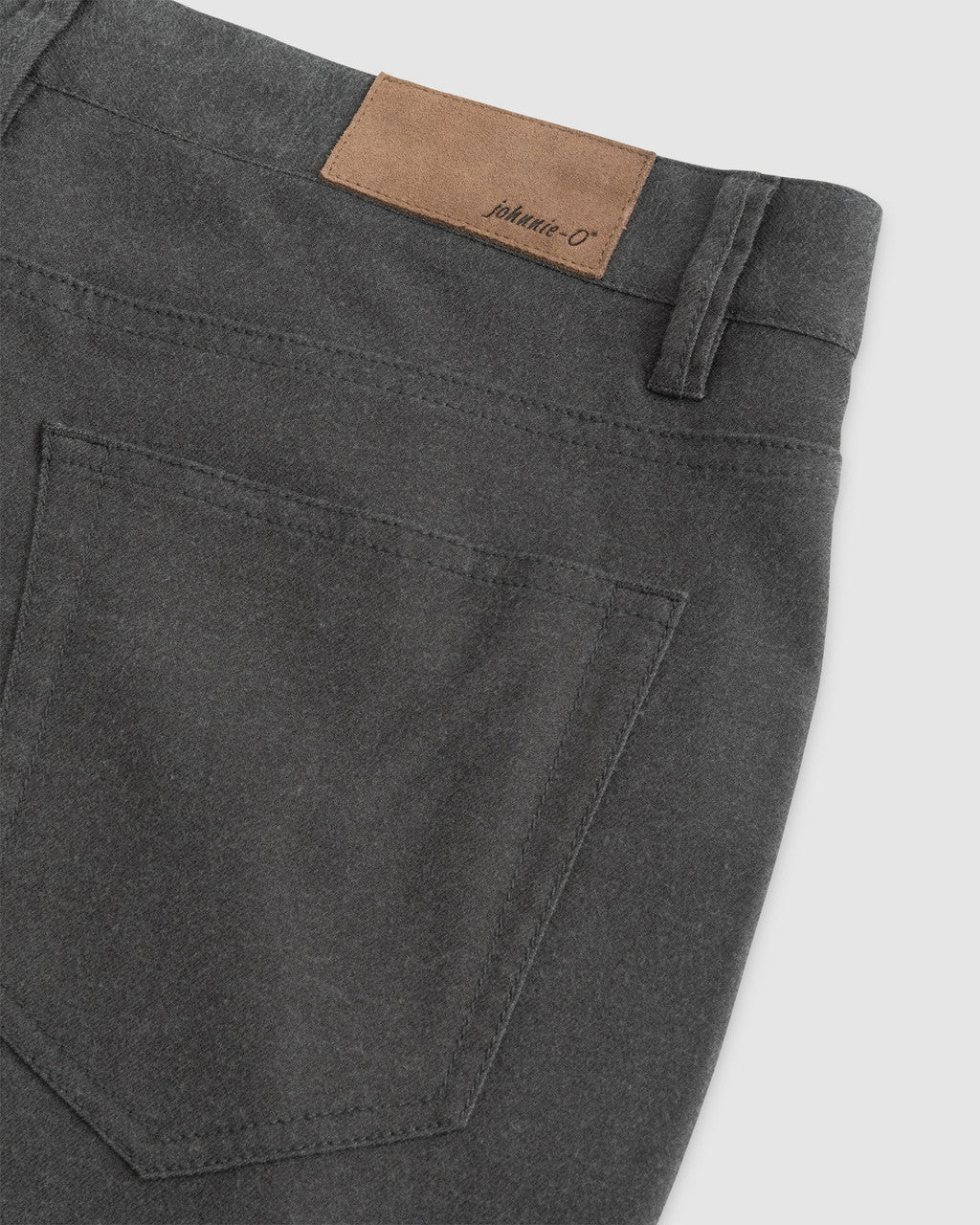 Johnnie-O London Brushed Twill Flannel Pant: Charcoal